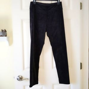 Cuddl Duds Black velour lounge pants Medium